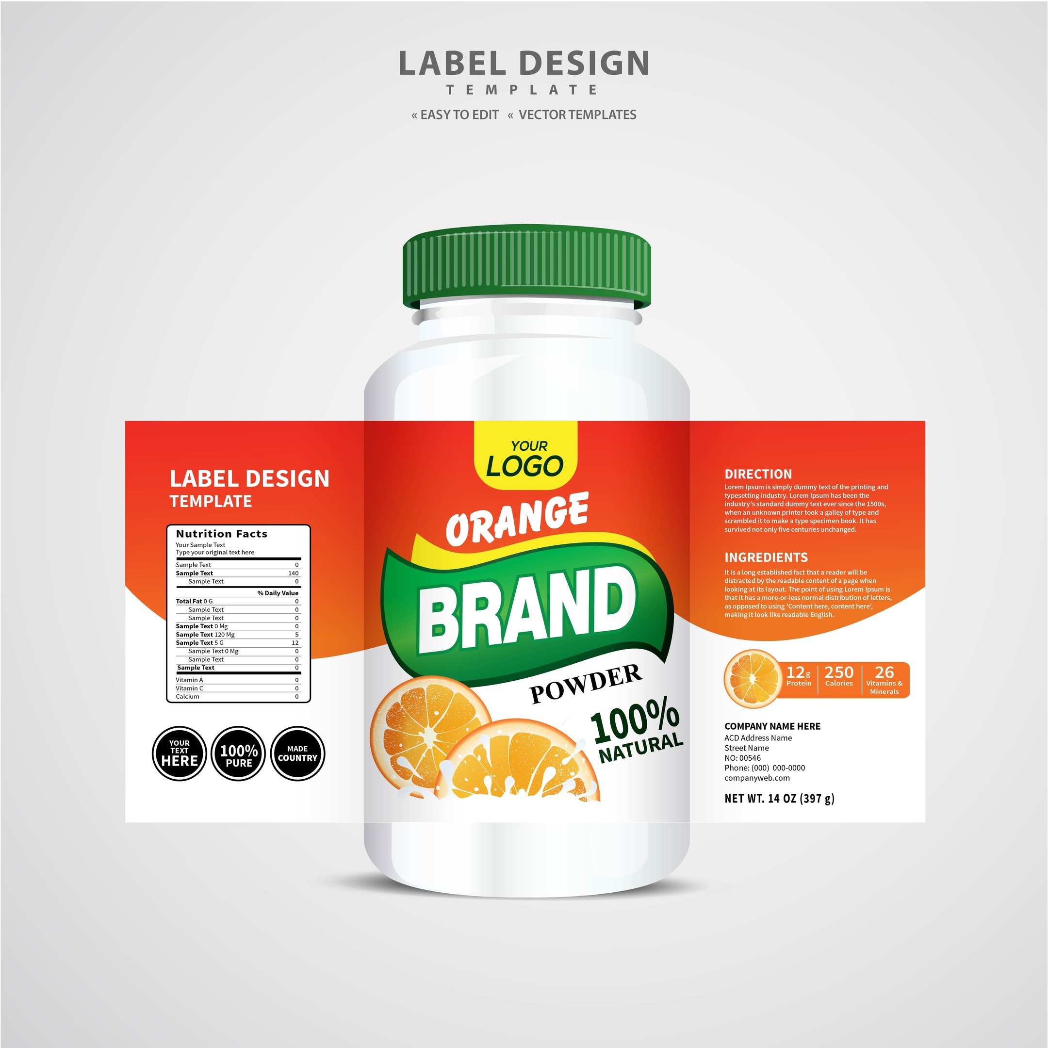 Tryckta etiketter i färg